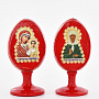 0017500 Яйцо пасхальное ЛИКИ СВЯТЫХ на срезе, с подставкой, фотография 1. Интернет-магазин ЛАВКА ПОДАРКОВ