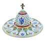 Пасхальница с ажурной крышкой. Гжель в цвете и золоте, фотография 6. Интернет-магазин ЛАВКА ПОДАРКОВ