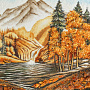 Картина  янтарная "Водопад" 60х40 см, фотография 4. Интернет-магазин ЛАВКА ПОДАРКОВ