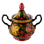 Самовар электрический 3 л с сервизом "Клубника". Хохлома, фотография 7. Интернет-магазин ЛАВКА ПОДАРКОВ