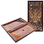 0063417 Янтарь Нарды "Герб РФ" 450*230 мм