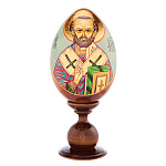Пасхальное яйцо на подставке "Николай Угодник"