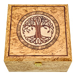 0076773 Кар.береза ШКАТУЛКА "ДРЕВО",200*200*125,вес 1,65 кг