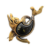 0045113/687.4 Брошь Дельфинчик (зелёный)