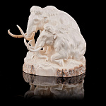  Изделия из кости Скульптура "Пара мамонтов" Бивень мамонта В045