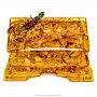 Шкатулка из янтаря прямоугольная "Скорпион", фотография 4. Интернет-магазин ЛАВКА ПОДАРКОВ