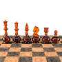 Шахматы из карельской березы с янтарными фигурами 45х45 см, фотография 4. Интернет-магазин ЛАВКА ПОДАРКОВ