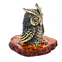 Статуэтка с янтарем "Сова Гермес", фотография 1. Интернет-магазин ЛАВКА ПОДАРКОВ