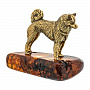 Статуэтка с янтарем "Собака лайка", фотография 3. Интернет-магазин ЛАВКА ПОДАРКОВ