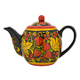 Чайник заварочный 0,5 л "Клубника". Хохлома, фотография 3. Интернет-магазин ЛАВКА ПОДАРКОВ