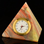 Часы настольные из оникса "Пирамида 1", фотография 1. Интернет-магазин ЛАВКА ПОДАРКОВ