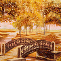 Картина янтарная "Осень в парке. Мостик" 30х40 см, фотография 2. Интернет-магазин ЛАВКА ПОДАРКОВ