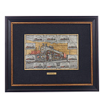  /42*55см Офорт цветной "История РЖД.Паровозы" 