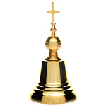 0038962/№3-4*8см Бронза КОЛОКОЛЬЧИК "Крест и Держава" №3 с мет.ручкой 
