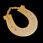Подкова сувенирная с позолотой и фианитами "На удачу". Златоуст, фотография 4. Интернет-магазин ЛАВКА ПОДАРКОВ