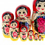 Матрешка "Семеновская" 10 мест, фотография 4. Интернет-магазин ЛАВКА ПОДАРКОВ