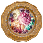 203092 Поднос с авторской росписью D=17 см А1985