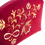 Косметичка бархатная "Букет". Бордовая с золотой вышивкой, фотография 4. Интернет-магазин ЛАВКА ПОДАРКОВ