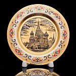 /ФПП Златоуст Сувенир Тарель "Собор Василия Блаженного" эмаль, в П/У