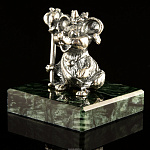 Статуэтка из серебра "Крыса-король"