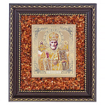 0065017-20*22,5см ИКОНА настенная "НИКОЛАЙ ЧУДОТВОРЕЦ" золотой  (Янт.крошка)