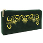 Очечник "Лето". Темно-зеленый с вышивкой, фотография 6. Интернет-магазин ЛАВКА ПОДАРКОВ