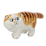 0068817  Сувенир Скульптура "КОТ ТРУСИШКА" фарфор 16*8см