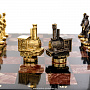 Шахматы из камня и бронзы "Железнодорожные". Златоуст 40х40 см, фотография 4. Интернет-магазин ЛАВКА ПОДАРКОВ