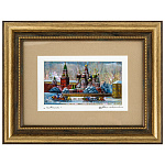 202184/28,5*20см КАРТИНА Перламутровая "Зима ХВБ.Тройка" в раме, паспарту 