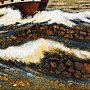 Картина янтарная "Корабль-парусник" 40х60 см, фотография 4. Интернет-магазин ЛАВКА ПОДАРКОВ