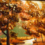 Картина янтарная "Золотая осень. Мостик в парке" 40х30 см, фотография 3. Интернет-магазин ЛАВКА ПОДАРКОВ