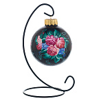 Елочный шар с ручной росписью "Жостово Цветы"