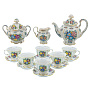 Чайный сервиз на 6 персон "Семейный". Гжель в цвете, фотография 1. Интернет-магазин ЛАВКА ПОДАРКОВ
