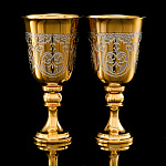 0080767 Златоуст НАБОР ВОДОЧНЫЙ"Каприз" 2 рюмки (пенал) 