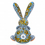 Статуэтка с росписью "Ушастый кролик". Хохлома, фотография 3. Интернет-магазин ЛАВКА ПОДАРКОВ