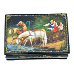 201242 Шкатулка  Русские мотивы "ТРОЙКА" 9*6*4 см 