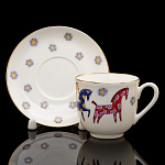 Кофейная пара 180 мл "Год лошади". Форма Ландыш. ИФЗ