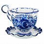 Чайная пара "Семейная". Гжель, фотография 1. Интернет-магазин ЛАВКА ПОДАРКОВ