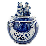 0015321 Гжель Горшочек для САХАРА  Авт.Черновы Л.и В 