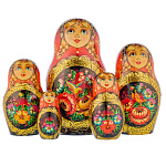 Матрешка "Райский сад" 5 мест
