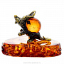 Статуэтка с янтарем "Мышь ушастик" (коньячный), фотография 2. Интернет-магазин ЛАВКА ПОДАРКОВ