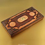 0021460 Нарды резные НА ЗАКАЗ (липа, медь, кость моржа)