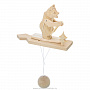 Богородская деревянная игрушка "Медведь-лыжник", фотография 5. Интернет-магазин ЛАВКА ПОДАРКОВ