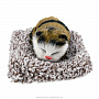 Игрушка из меха "Кошка на подушке", фотография 2. Интернет-магазин ЛАВКА ПОДАРКОВ