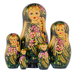 Матрешка "Цветочная" 5 мест