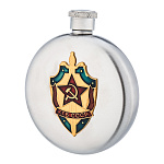 0069313/малая Сувенир ФЛЯГА С СИМВОЛИКОЙ КГБ металл 