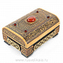 0032546/01606/2 Береста СУНДУК прорезной б/м с янтарем, фотография 3. Интернет-магазин ЛАВКА ПОДАРКОВ