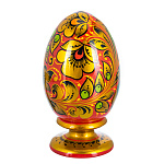 0021760 Хохлома Яйцо пасхальное на подставке (в/кат) 36090000002