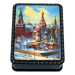 0076071 ШКАТУЛКА с росписью "МОСКВА"11*9*3,5 см 