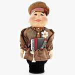 0029560-ГАРМОНИСТ Сувенир КУКЛА-БАР (0,5-0,7ml) "ГАРМОНИСТ в картузе" ок.55см